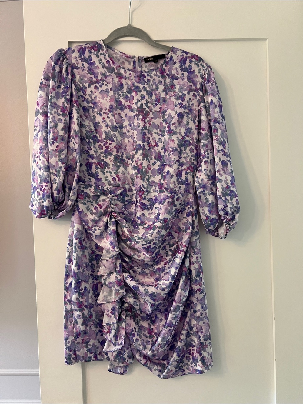 Maje Lavender & Lilac Floral Mini Dress